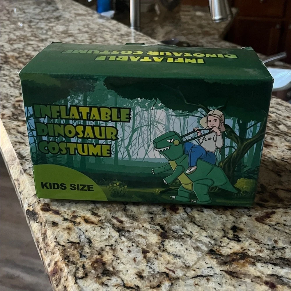 EUC! Inflatable Green Dinosaur Costume for Kids One Size fits most - Picture 2 of 4